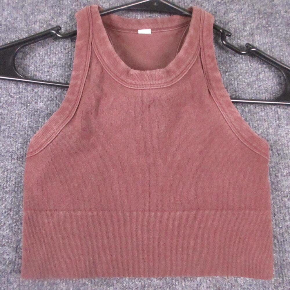 Alo Sports Bra Womens Small Brown Longline Racerback Pullover Yoga Stretch